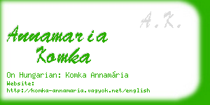 annamaria komka business card